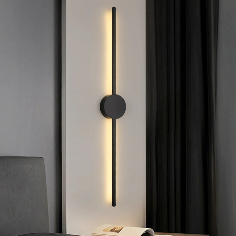 Black LED Wall light | Modern Adjustable-Color Lighting, Aluminum & Iron Design