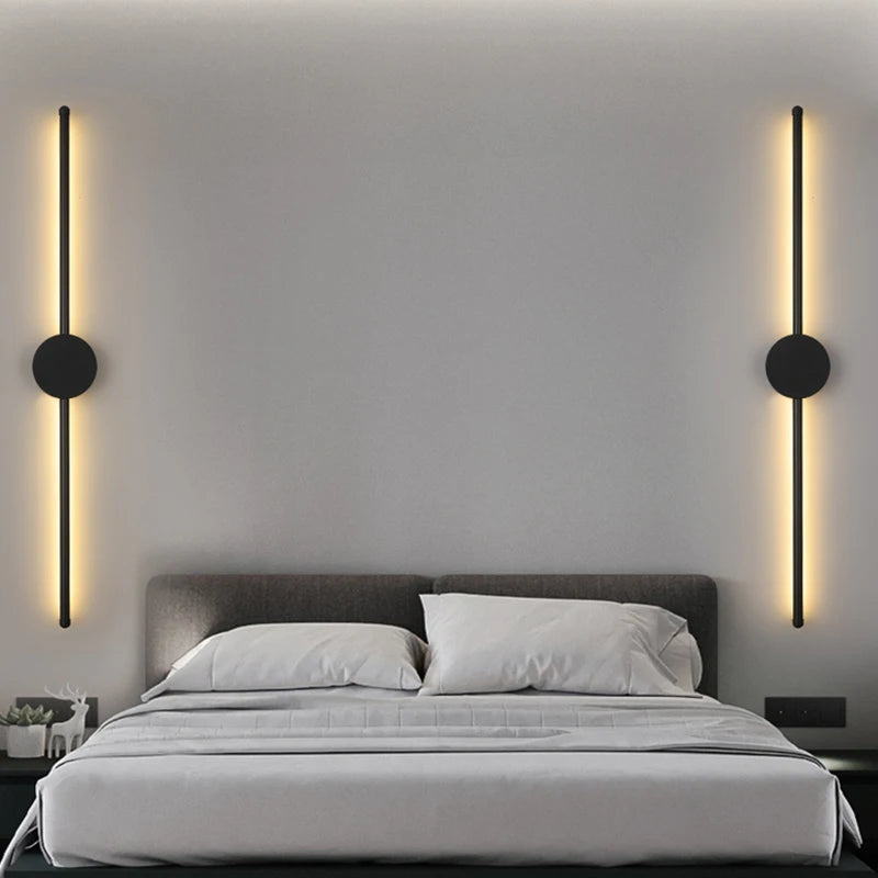 Black LED Wall light | Modern Adjustable-Color Lighting, Aluminum & Iron Design