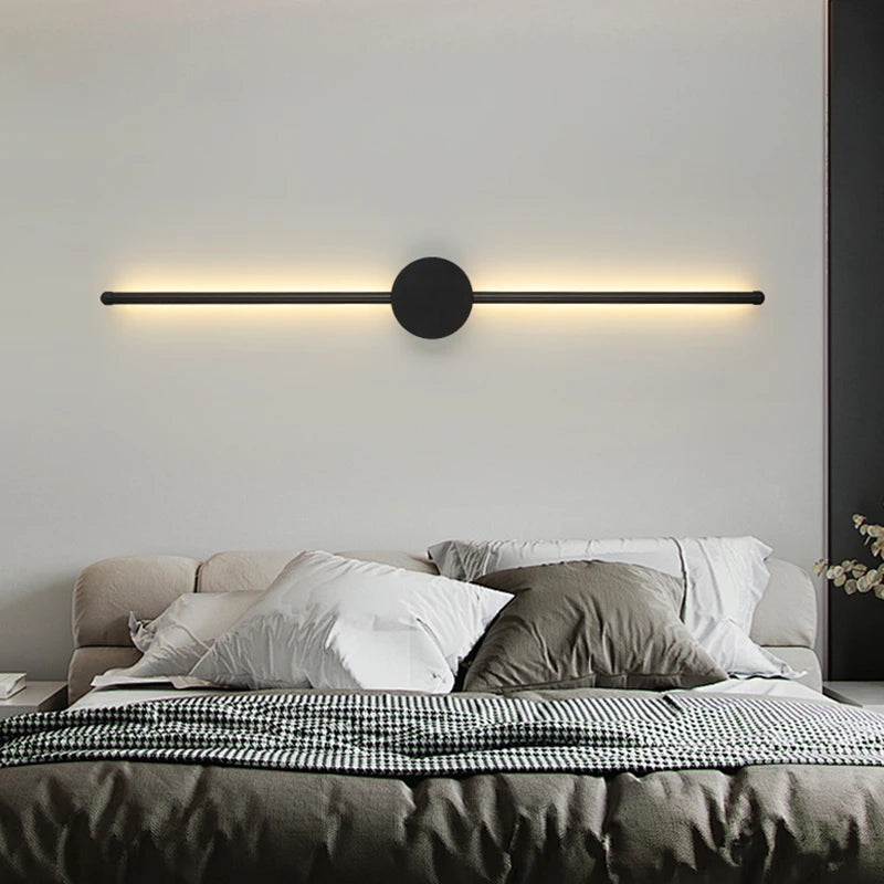 Black LED Wall light | Modern Adjustable-Color Lighting, Aluminum & Iron Design