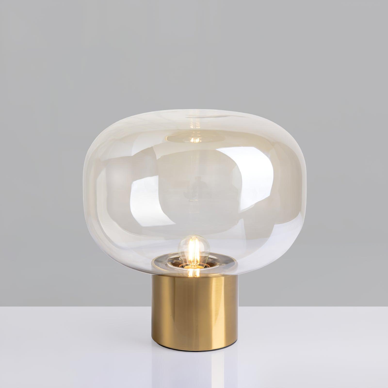 Mushroom Glow | Elegant Nostalgic Table Lamp with Gold Base 0