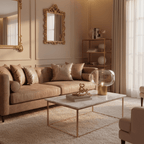 Mushroom Glow | Elegant Nostalgic Table Lamp with Gold Base 5