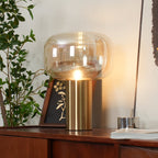Mushroom Glow | Elegant Nostalgic Table Lamp with Gold Base 8