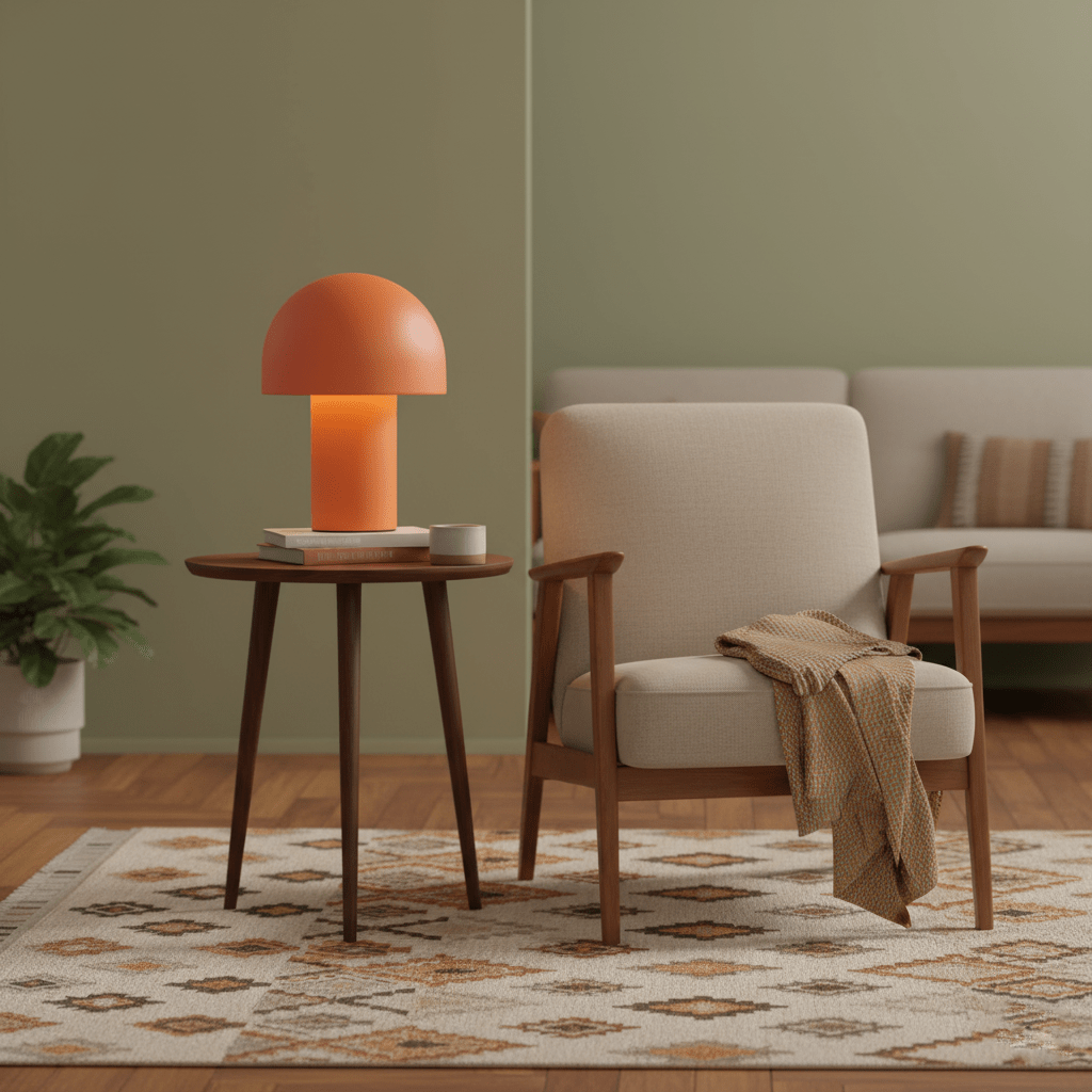 Mushroom Glow | Stylish Compact Table Lamp for Bedroom and Desk 10