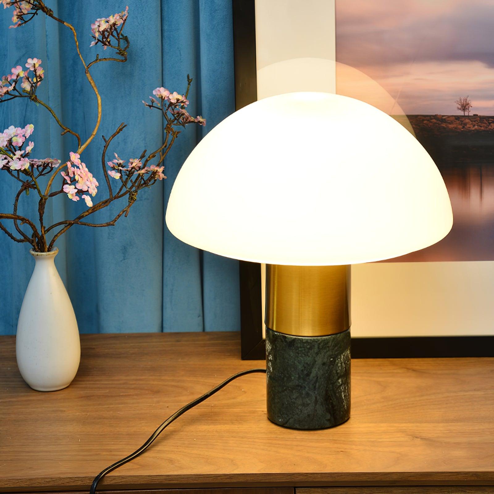 Orly | Elegant Minimalist Marble Table Lamp for Bedside or Living Room 3