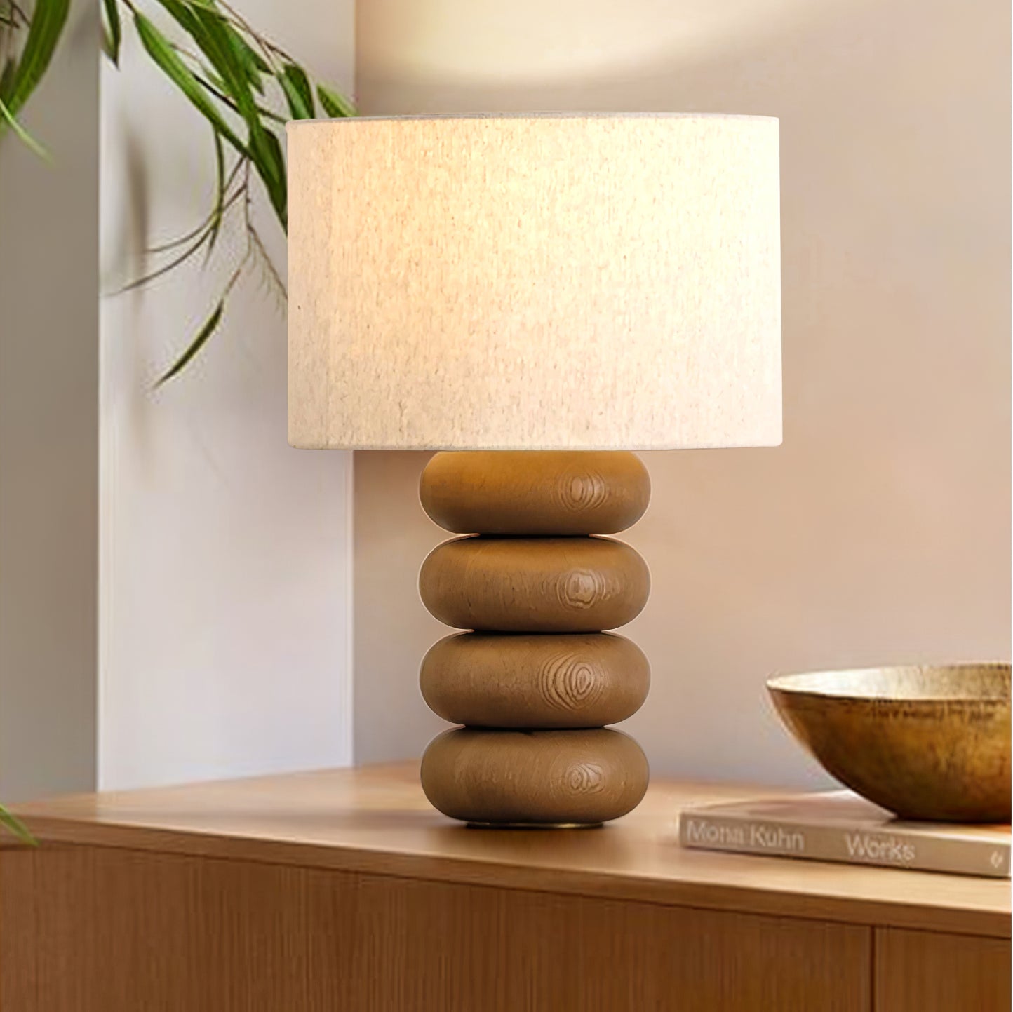 Orwyn | Elegant Organic Wood Sculptural Table Lamp for Bedside or Living Room 3