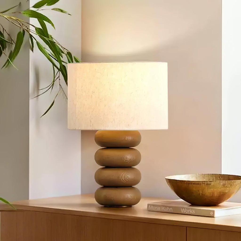 Orwyn | Elegant Organic Wood Sculptural Table Lamp for Bedside or Living Room 4