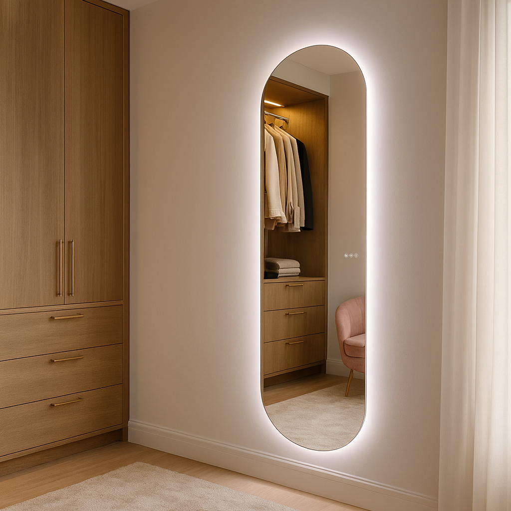 Palermo | Elegant Smart LED Oval Dressing Mirror with Bluetooth Audio 1