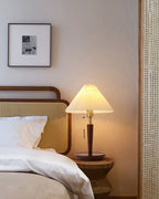Polina | Elegant Minimalist Linen Table Lamp for Bedroom or Living Room 8