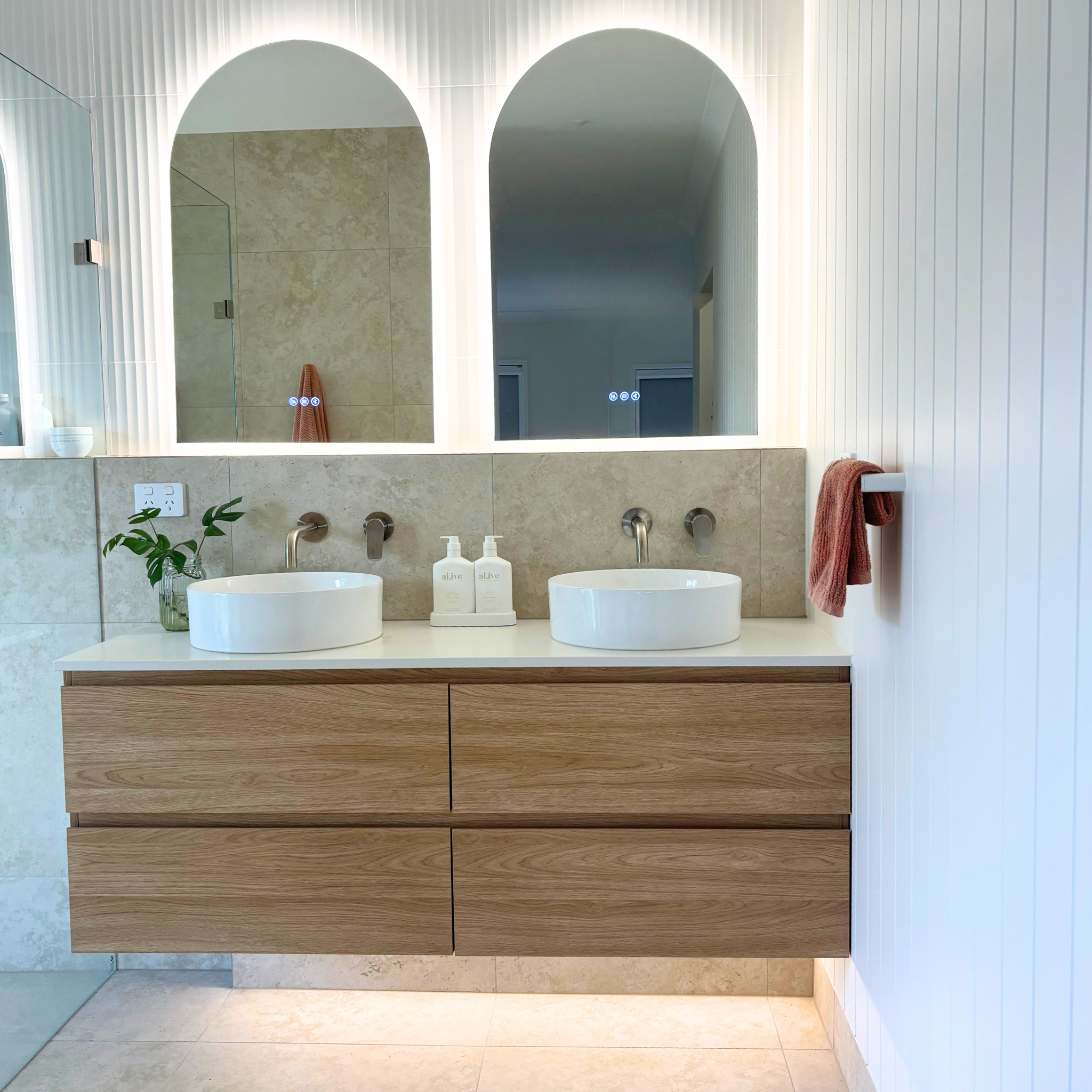 Positano Arch | Stylish Compact LED Bathroom Mirror with Lights 0