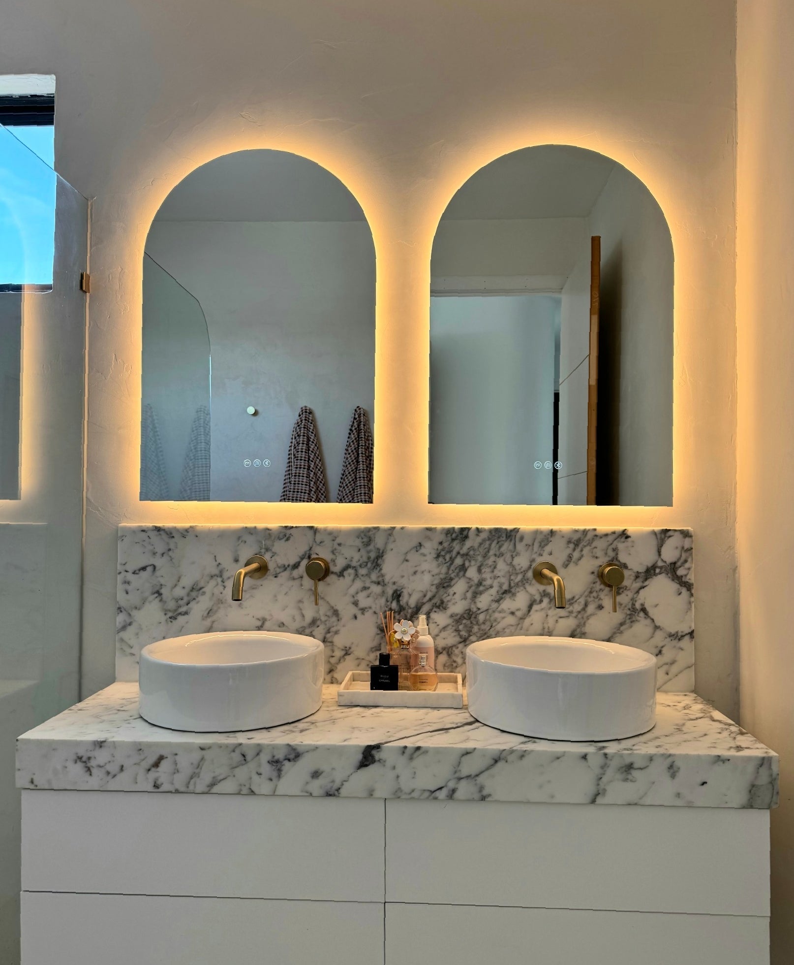 Positano Arch | Stylish Compact LED Bathroom Mirror with Lights 3
