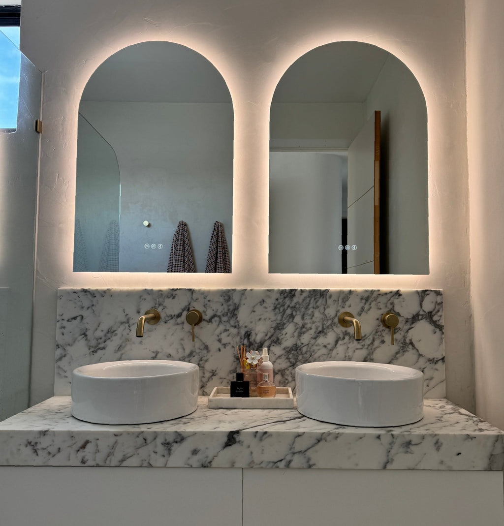 Positano Arch | Stylish Compact LED Bathroom Mirror with Lights 4