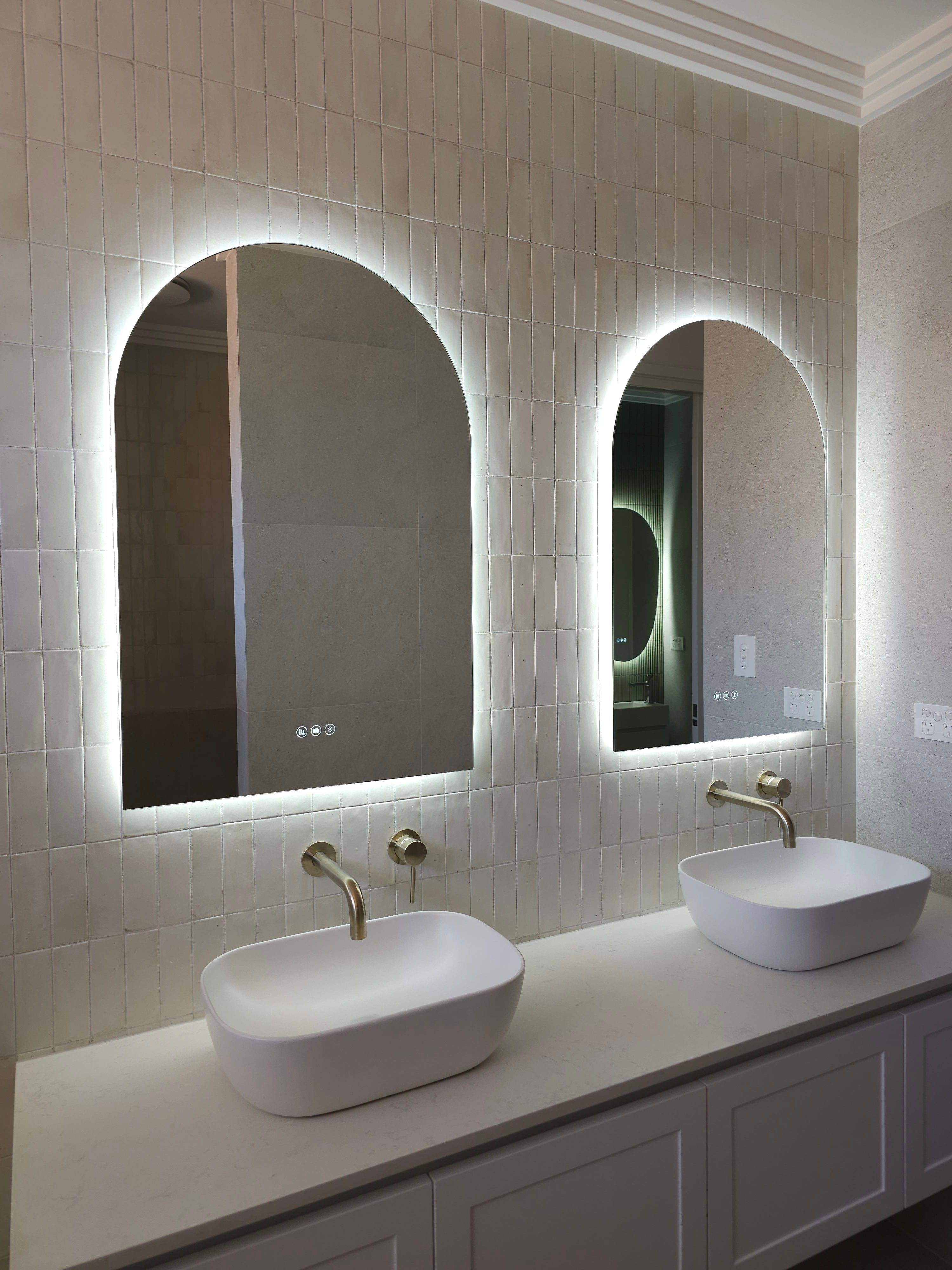 Positano Arch | Stylish Compact LED Bathroom Mirror with Lights 7