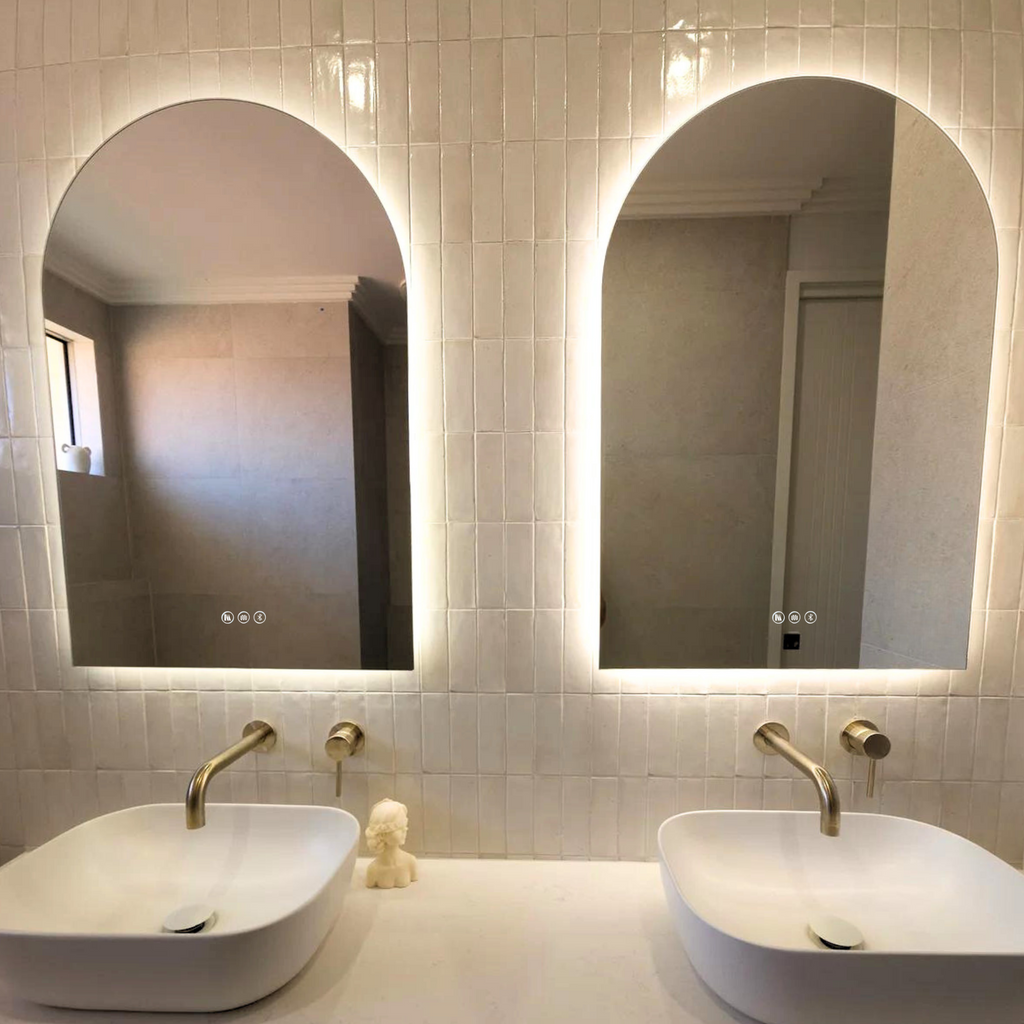 Positano Arch | Stylish Compact LED Bathroom Mirror with Lights 8