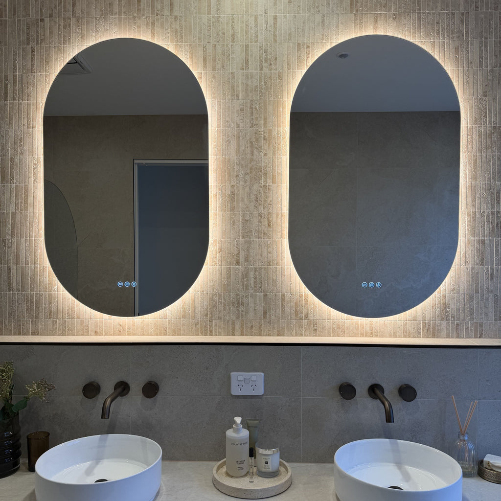 Riviera Oval | Elegant Smart LED Bathroom Mirror with Bluetooth Audio 1
