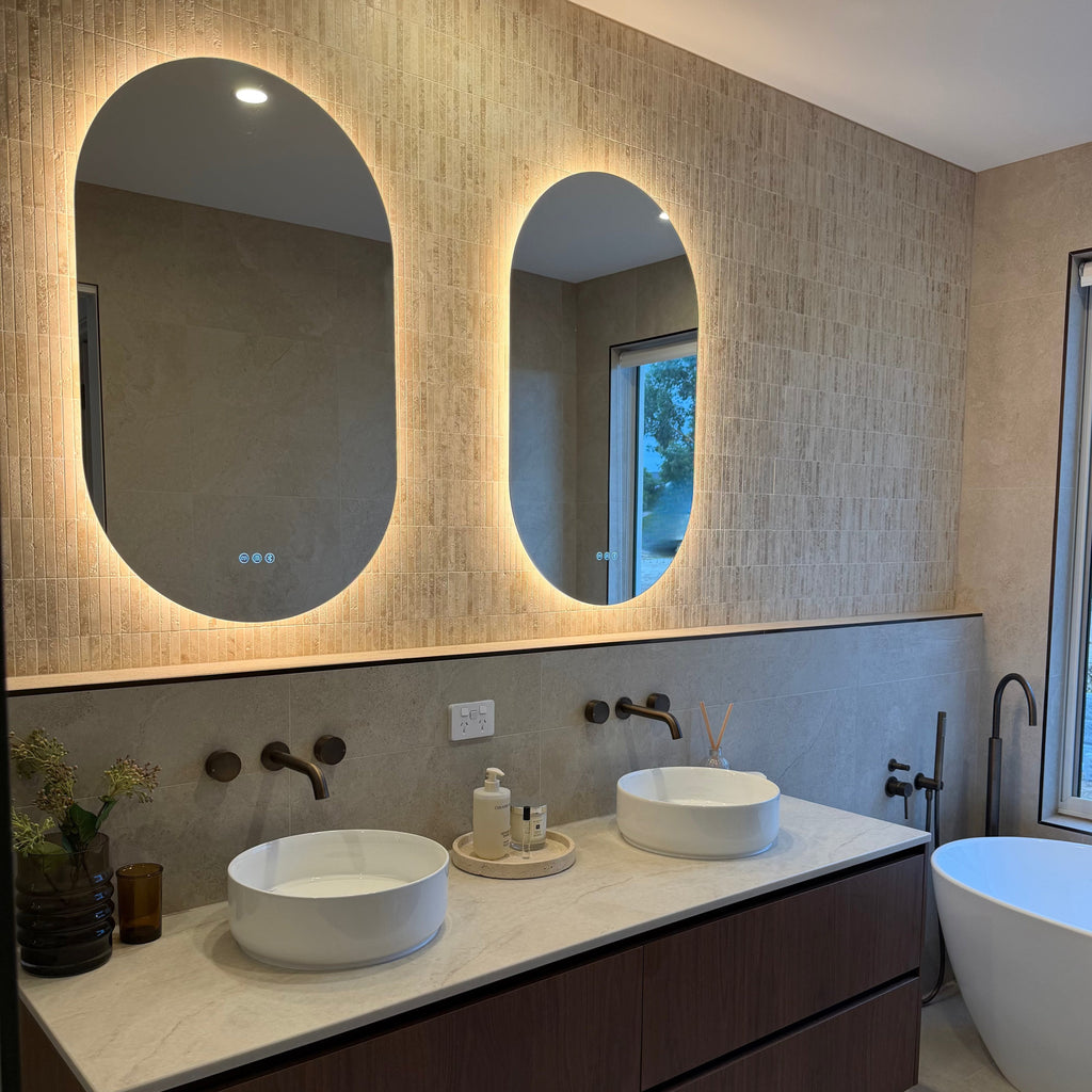 Riviera Oval | Elegant Smart LED Bathroom Mirror with Bluetooth Audio 2