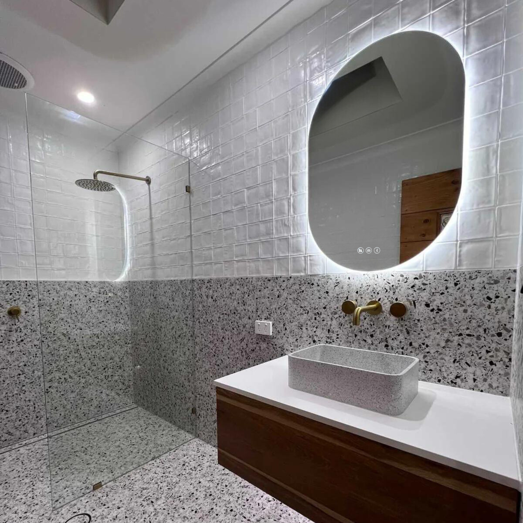 Riviera Oval | Elegant Smart LED Bathroom Mirror with Bluetooth Audio 4