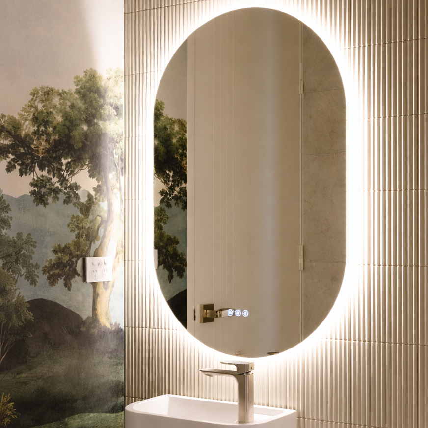 Riviera Oval | Elegant Smart LED Bathroom Mirror with Bluetooth Audio 7