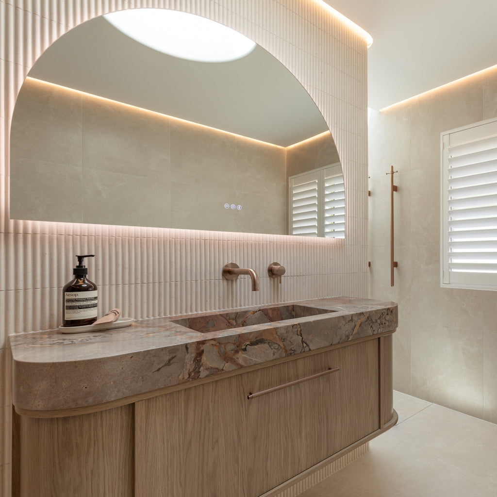 Santander Arch | Elegant LED Bathroom Mirror with Bluetooth Features 0