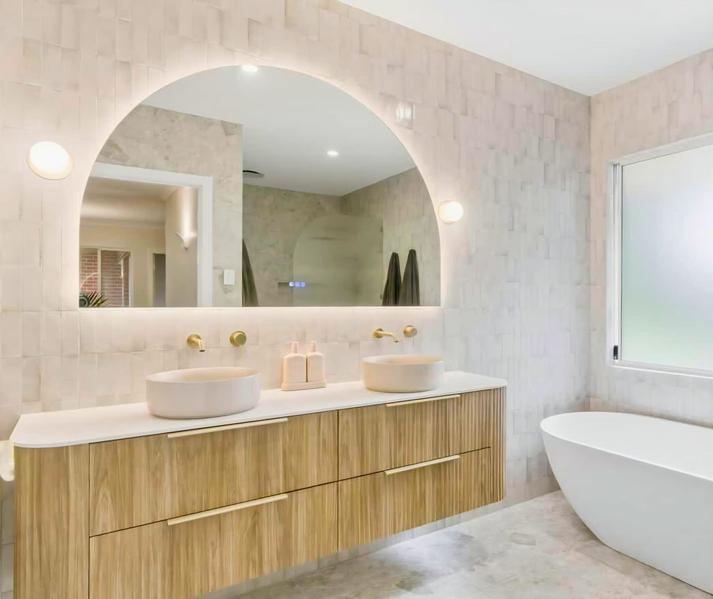Santander Arch | Elegant LED Bathroom Mirror with Bluetooth Features 4