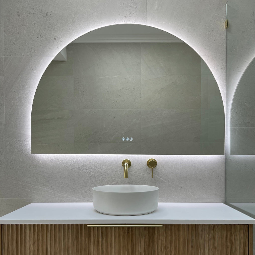 Santander Arch | Elegant LED Bathroom Mirror with Bluetooth Features 7