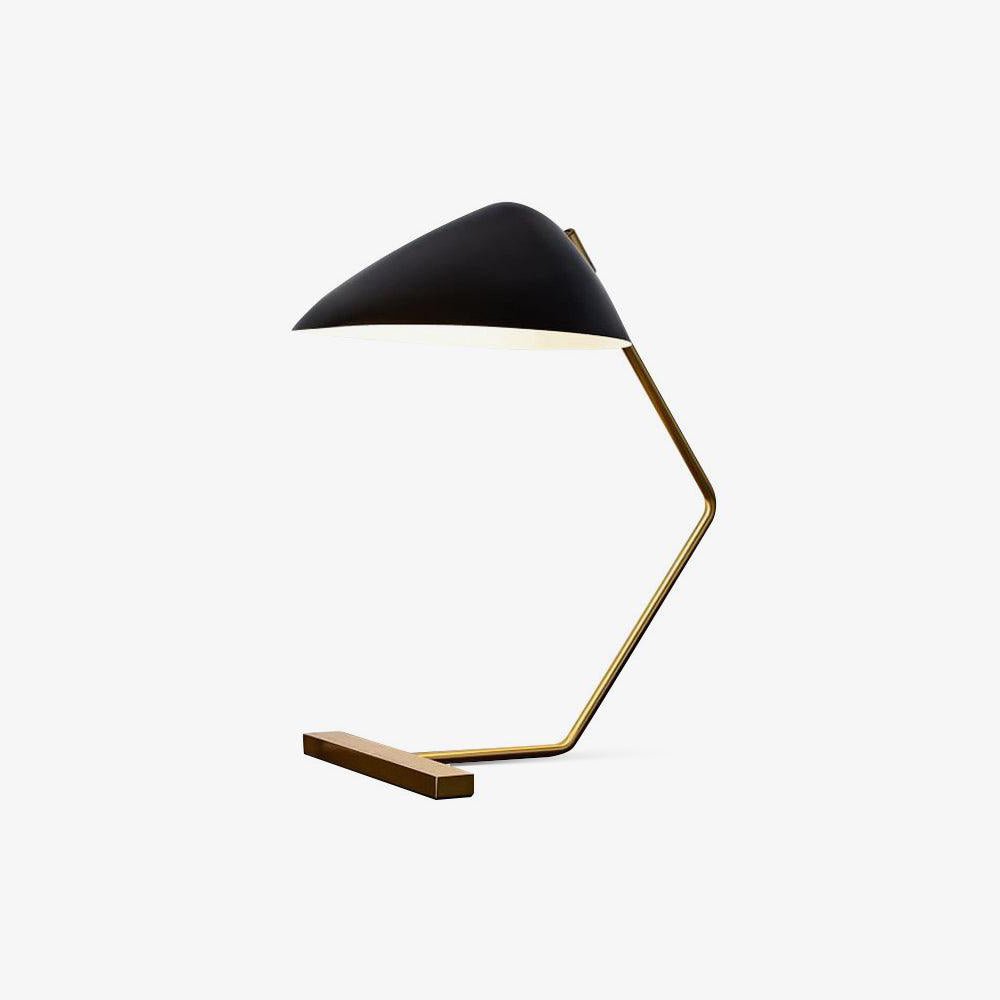 Sculptural Metal Shade | Elegant Modern Mid-Century Table Lamp for Living Room 1