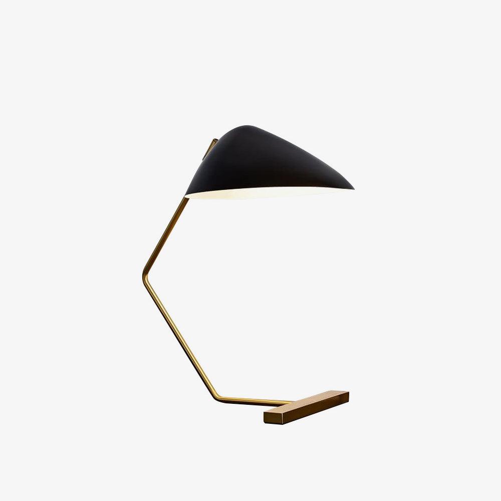 Sculptural Metal Shade | Elegant Modern Mid-Century Table Lamp for Living Room 8