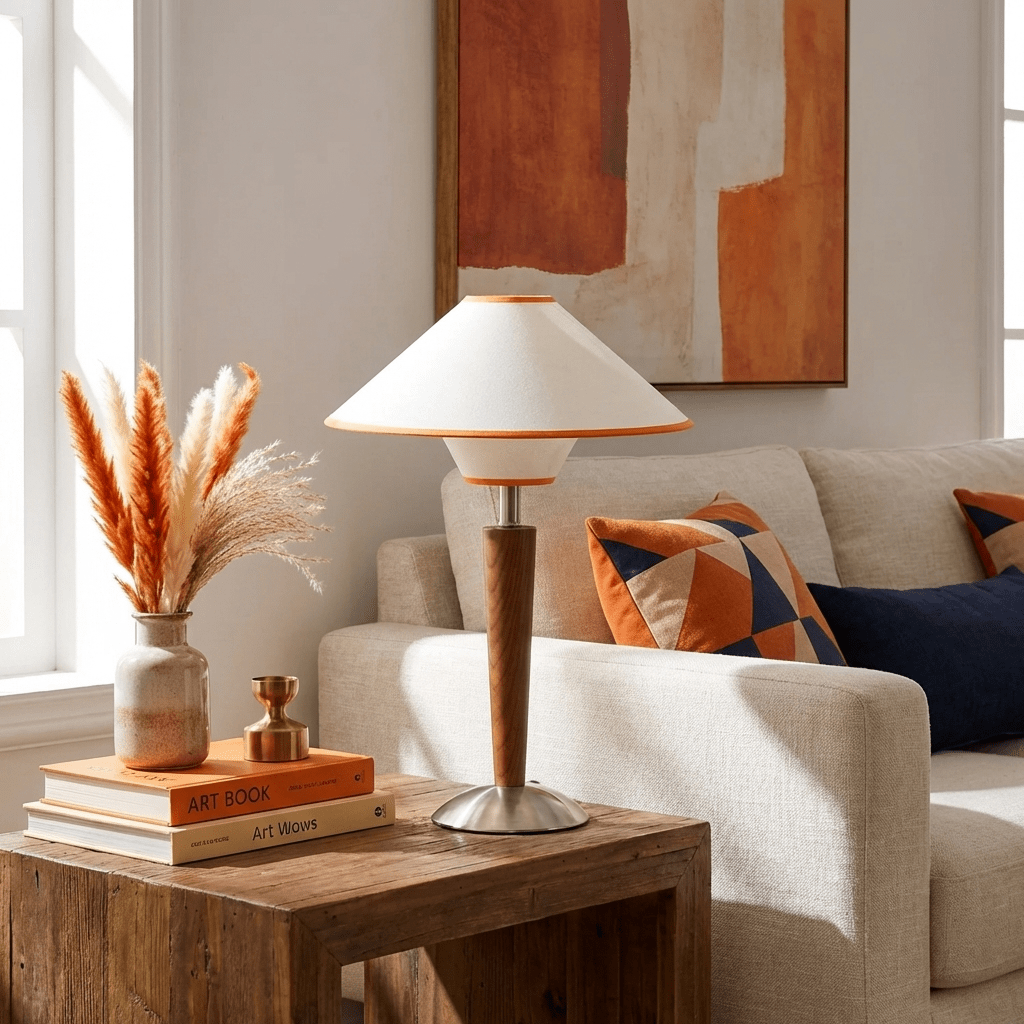 Talonwood | Elegant Modern Wooden Table Lamp for Bedside or Living Room 2