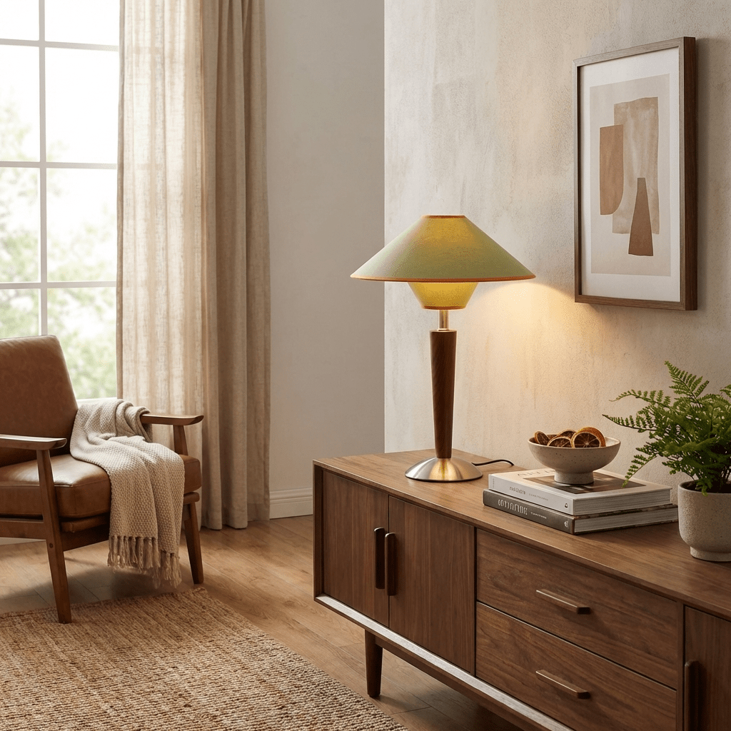 Talonwood | Elegant Modern Wooden Table Lamp for Bedside or Living Room 5