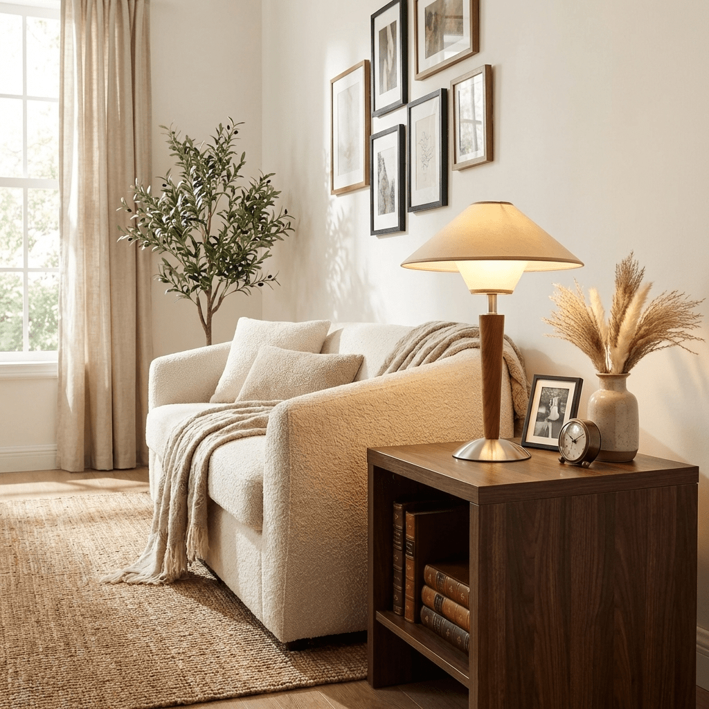 Talonwood | Elegant Modern Wooden Table Lamp for Bedside or Living Room 6