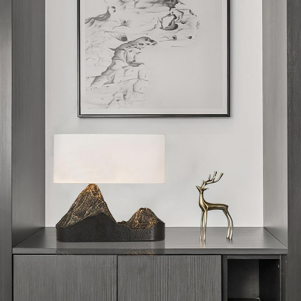 TerraGlow | Elegant Artistic Resin Table Lamp for Living Room Decor 4