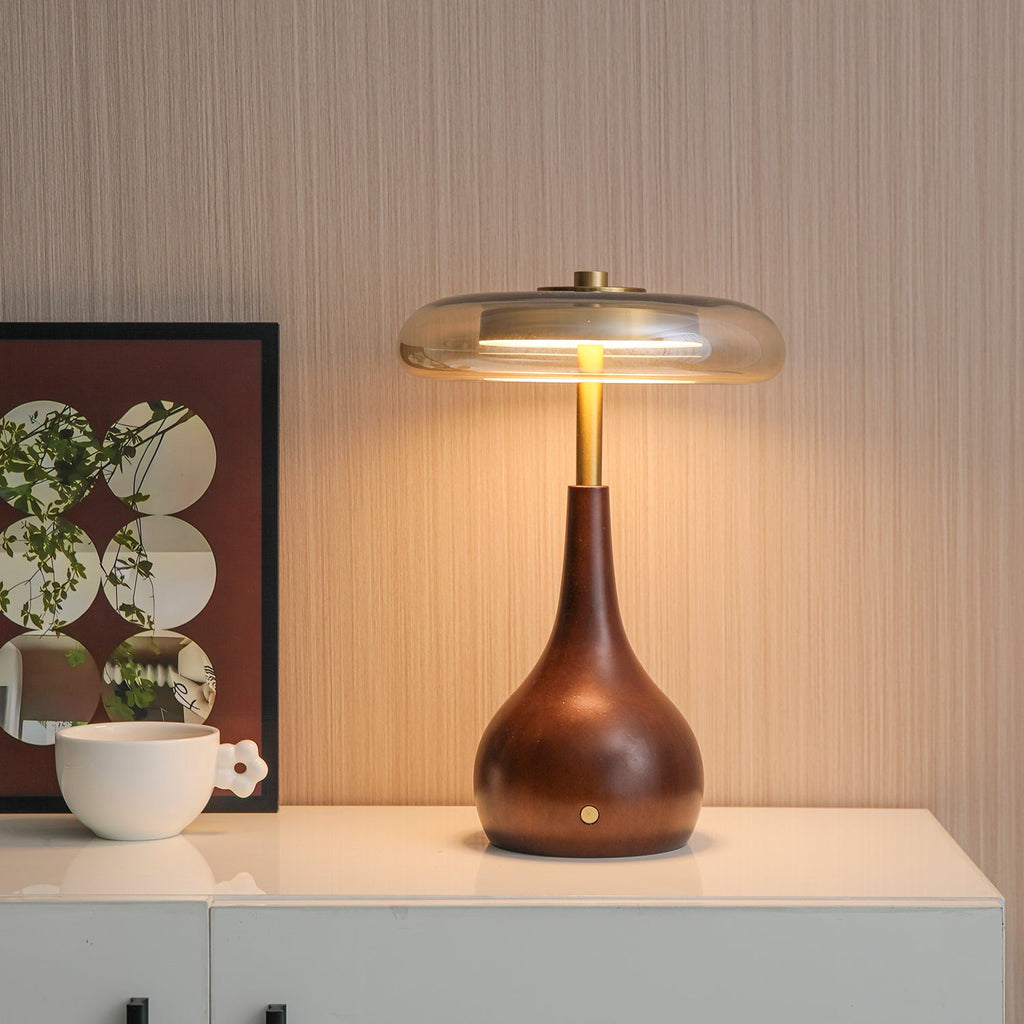 Theo | Modern Elegant Wooden LED Table Lamp for Bedroom or Living Room 2