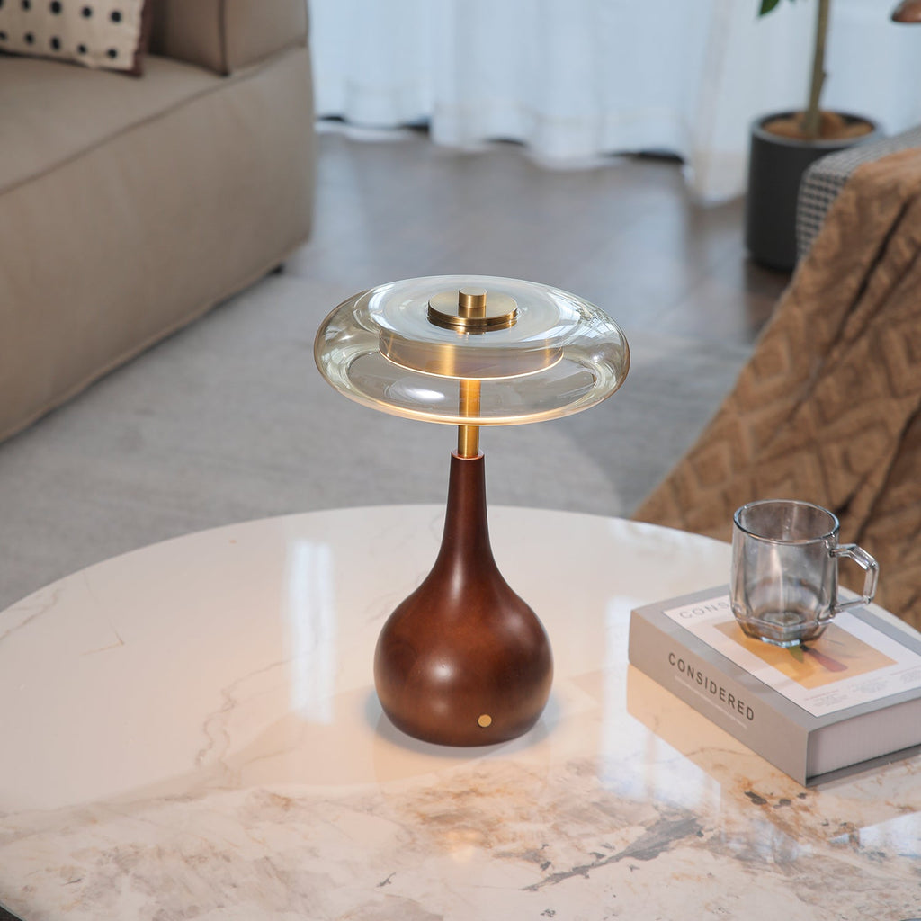 Theo | Modern Elegant Wooden LED Table Lamp for Bedroom or Living Room 6