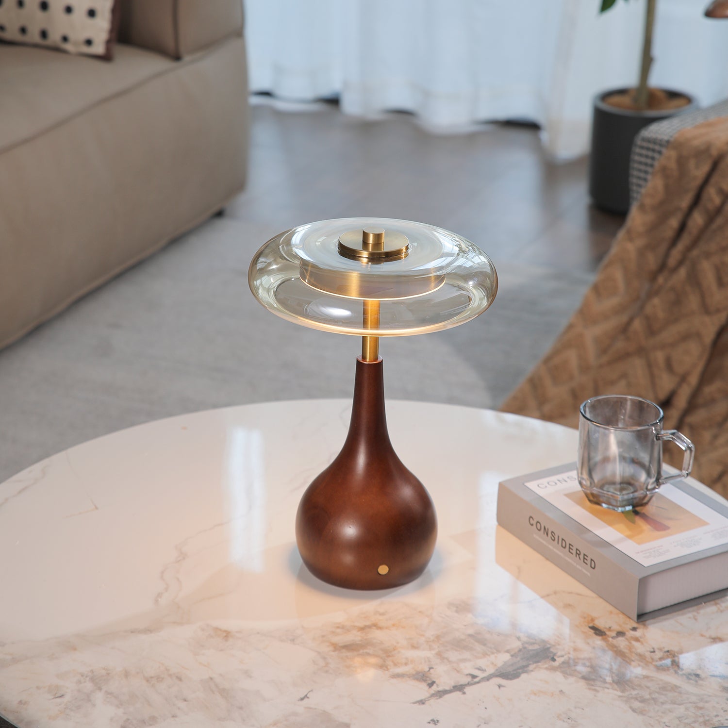 Theo | Modern Elegant Wooden LED Table Lamp for Bedroom or Living Room 6