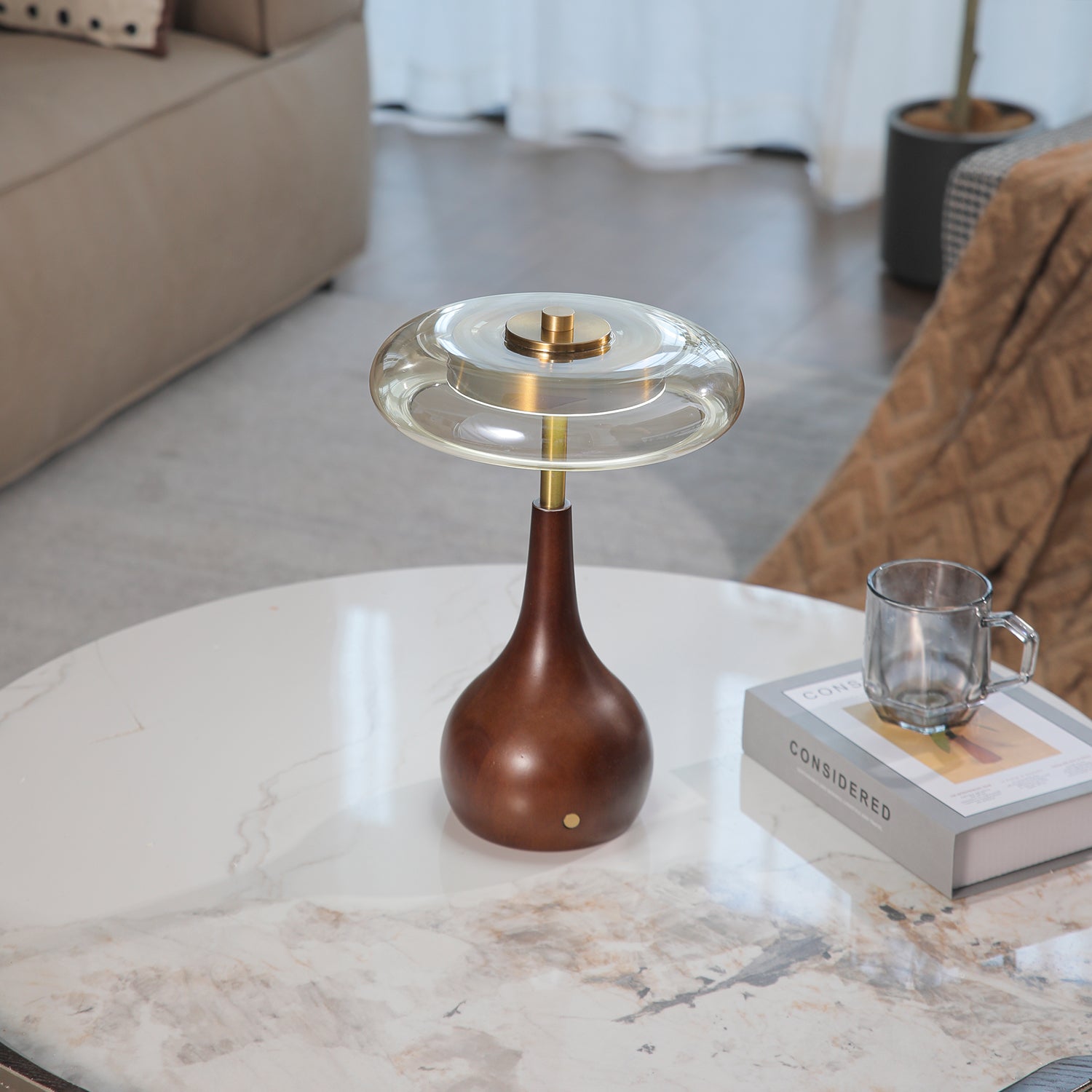 Theo | Modern Elegant Wooden LED Table Lamp for Bedroom or Living Room 8