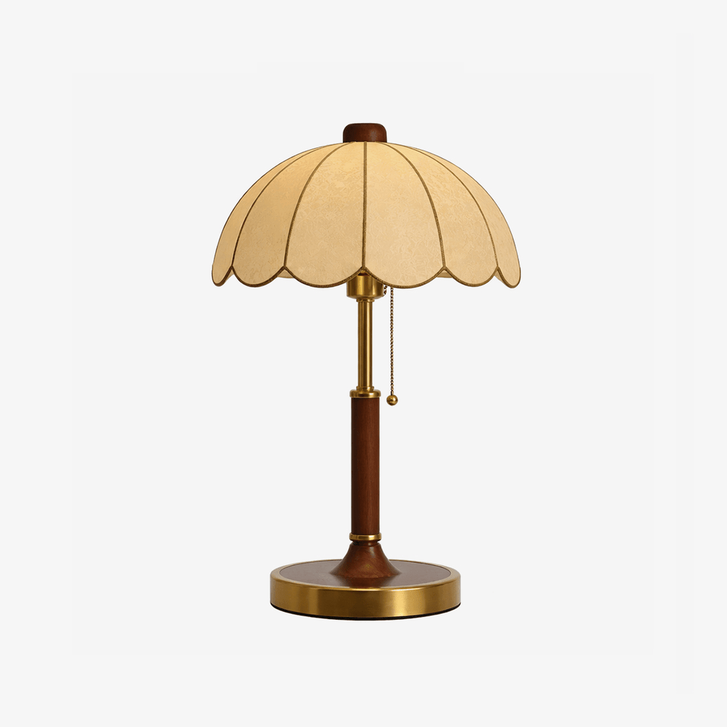 Vakkerlight Belle | Elegant Wooden Table Lamp with Fabric Shade for Living Room 0