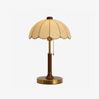 Vakkerlight Belle | Elegant Wooden Table Lamp with Fabric Shade for Living Room 0