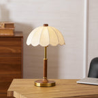 Vakkerlight Belle | Elegant Wooden Table Lamp with Fabric Shade for Living Room 2