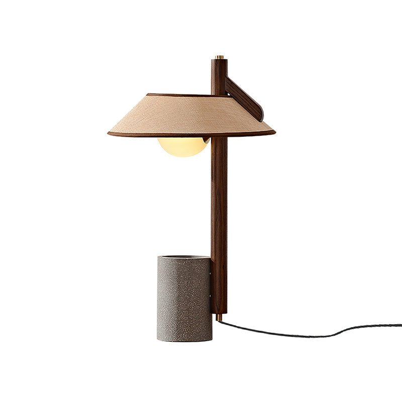 Vakkerlight | Elegant Minimalist Wood and Cement Table Lamp 0