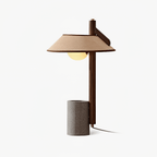 Vakkerlight | Elegant Minimalist Wood and Cement Table Lamp 1