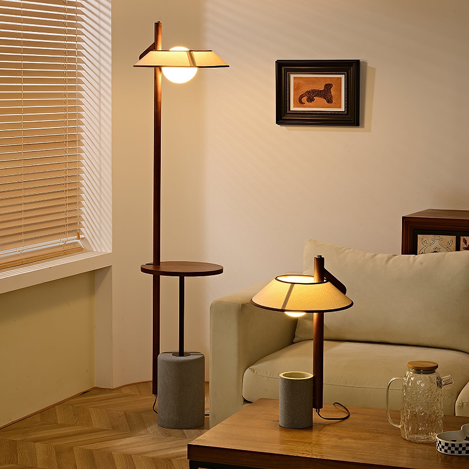 Vakkerlight | Elegant Minimalist Wood and Cement Table Lamp 4
