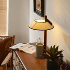 Vakkerlight | Elegant Minimalist Wood and Cement Table Lamp 8