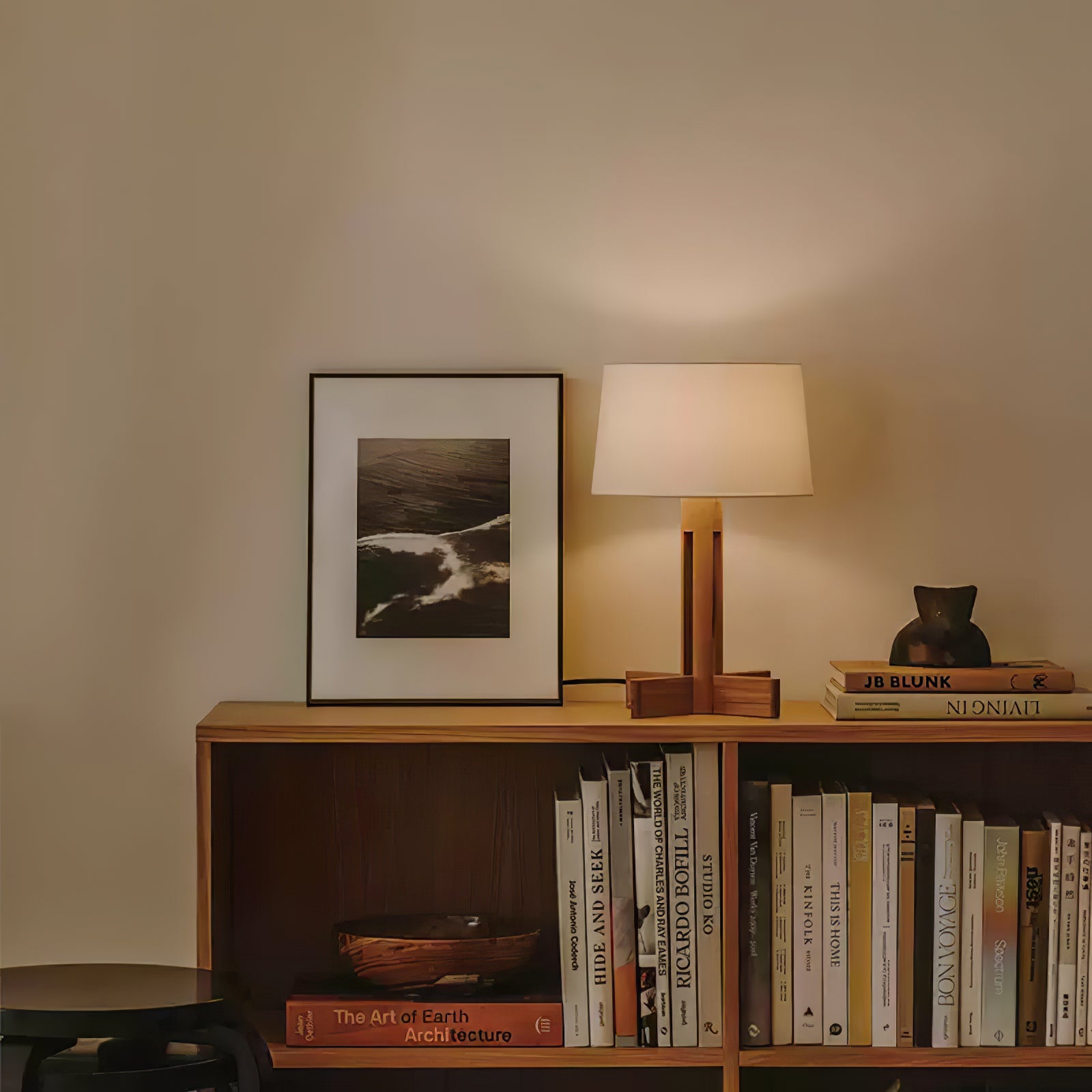 Vakkerlight | Stylish Compact Wood Finish Bedside Table Lamp 5