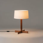 Vakkerlight | Stylish Compact Wood Finish Bedside Table Lamp 6