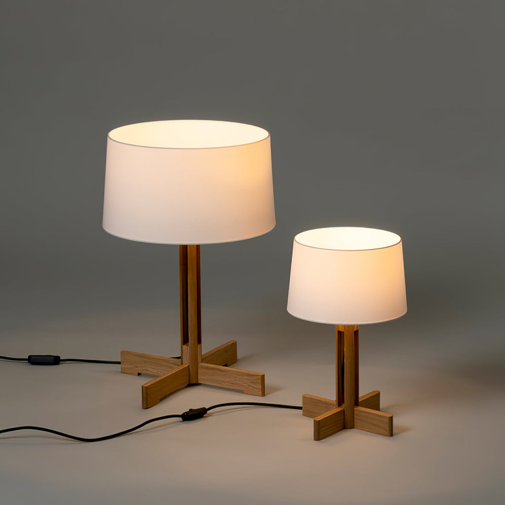 Vakkerlight | Stylish Compact Wood Finish Bedside Table Lamp 7