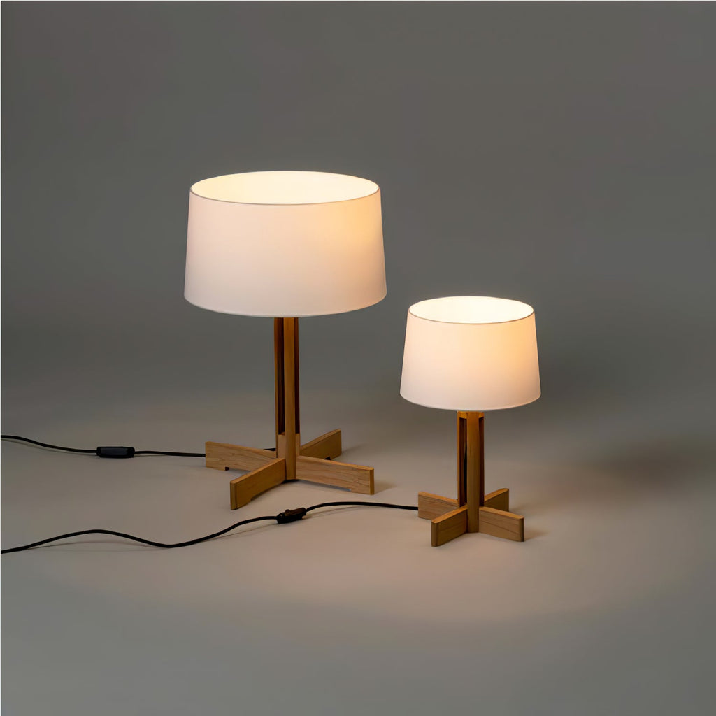 Vakkerlight | Stylish Compact Wood Finish Bedside Table Lamp 8