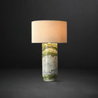 VerdantGlow | Elegant Green Marble Modern Table Lamp for Living Room 0