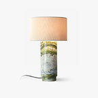 VerdantGlow | Elegant Green Marble Modern Table Lamp for Living Room 1