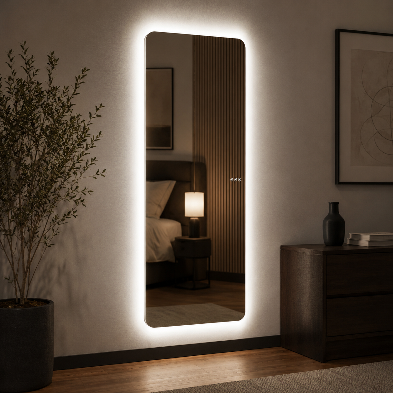 Verona | Elegant Full-Length LED Smart Dressing Mirror with Bluetooth Audio