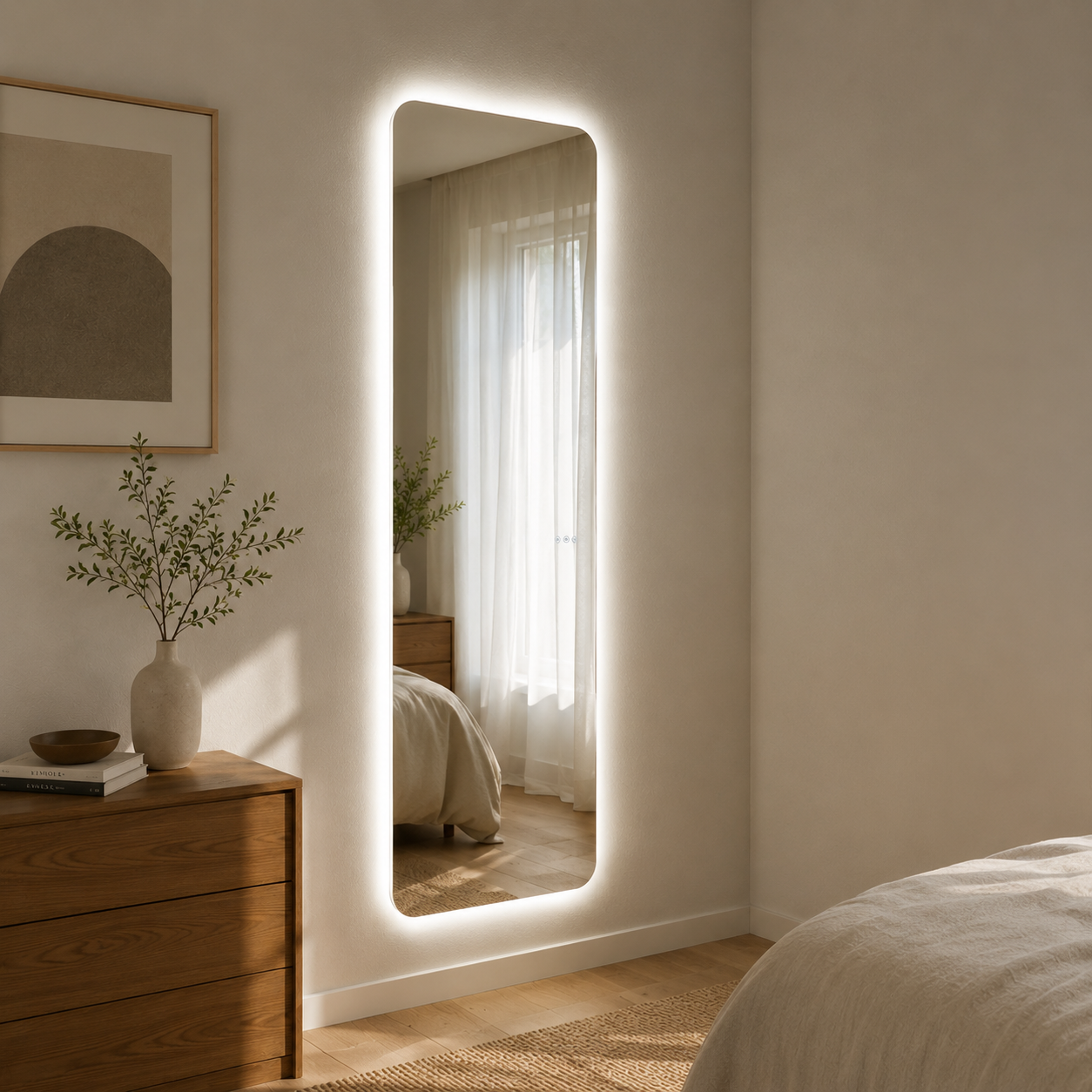 Verona | Elegant Full-Length LED Smart Dressing Mirror with Bluetooth Audio