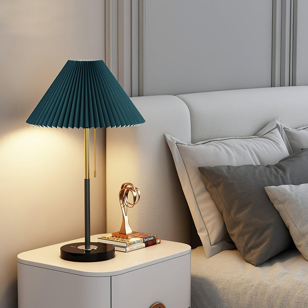 Vibrant Waxed Fabric | Modern Stylish Table Lamp with Marble Base 0